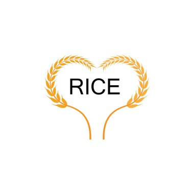 Tarım buğday logosu vektör ikonu tasarımı