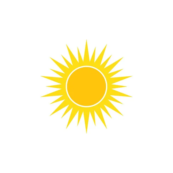 太陽イラストロゴベクトルアイコンテンプレート — ストックベクタ