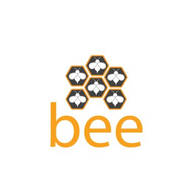 Arı Logo Şablonu vektör çizimi tasarımı