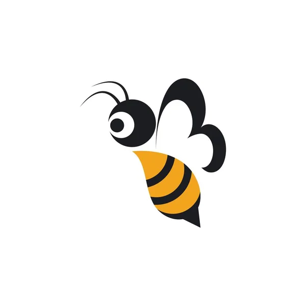 Bee Logo Plantilla Vector Icono Ilustración Diseño — Vector de stock