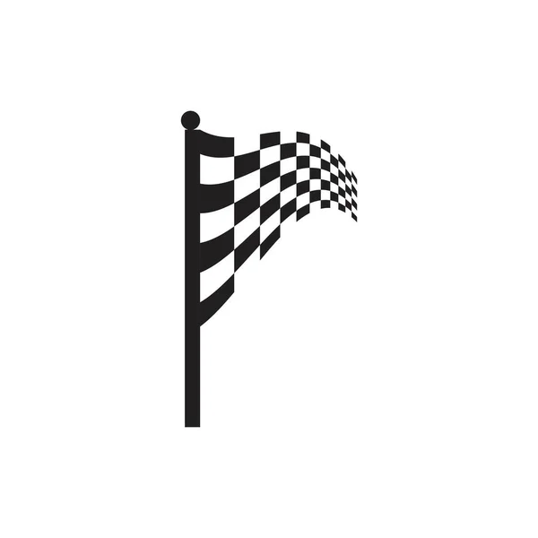 Modèle Vectoriel Logo Drapeau Course Illustration — Image vectorielle