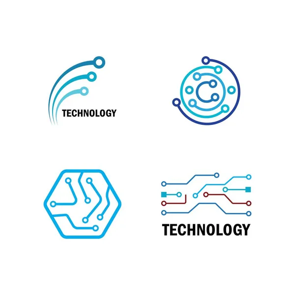 Vetor Modelo Logotipo Tecnologia Empresarial — Vetor de Stock