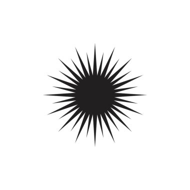 güneş illüstrasyon logo vektör şablonu