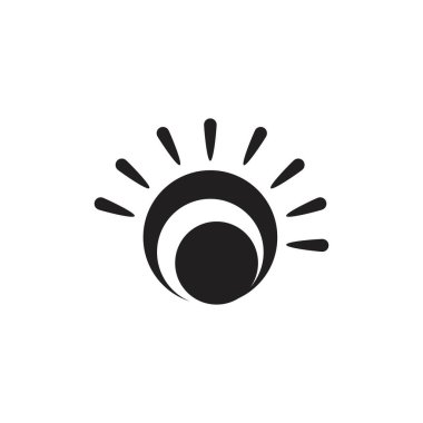 güneş illüstrasyon logo vektör şablonu