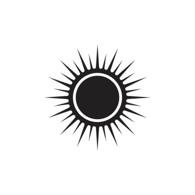 güneş illüstrasyon logo vektör şablonu