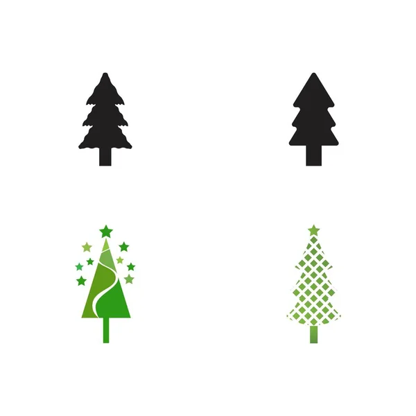 Pine Tree Icon Simple Vector Illustration — Stock Vector