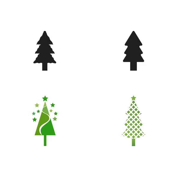 Icono Árbol Pino Ilustración Vector Simple — Vector de stock