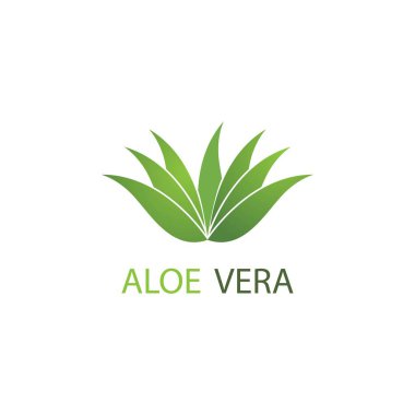 Aloe vera logo vektör ilüstrasyon şablonu