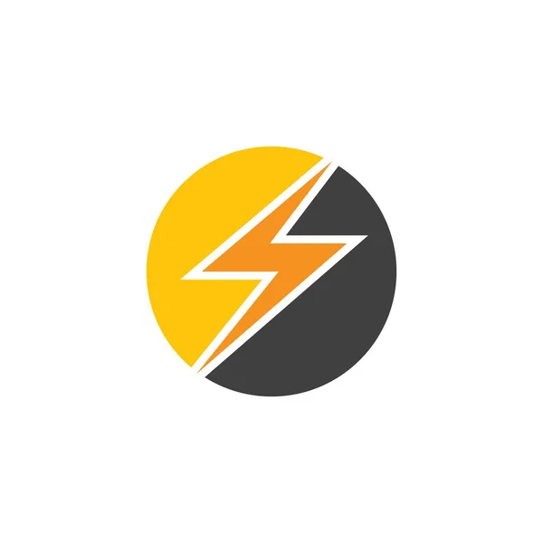 Lightning Logo Template Vector Icon Illustration Design — Stock Vector