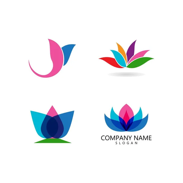 Flor Logo Plantilla Vector Diseño — Vector de stock