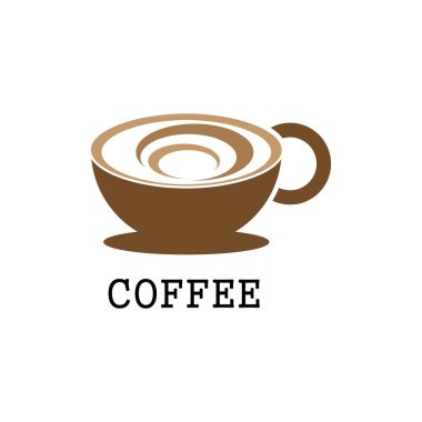 kahve camı logo şablonu vektörü 