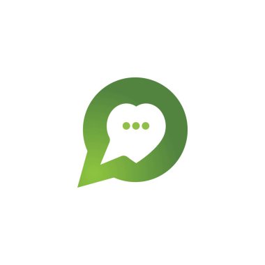 Sohbet simgesi vektör şablonu çizimi