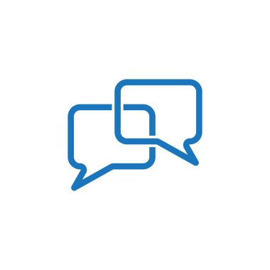 Sohbet simgesi vektör şablonu çizimi