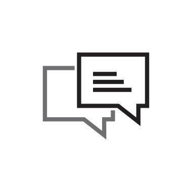 Sohbet simgesi vektör şablonu çizimi