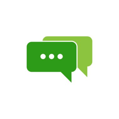 Sohbet simgesi vektör şablonu çizimi