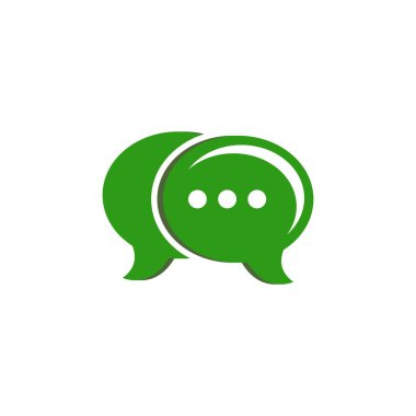 Sohbet simgesi vektör şablonu çizimi