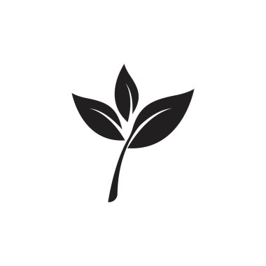 Yaprak logosu ekoloji doğa element vektörü simgesi