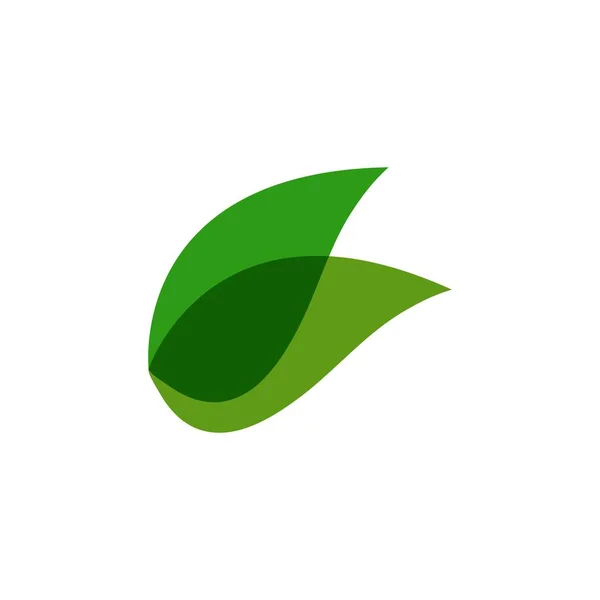 Logo Feuille Verte Écologie Élément Nature Vecteur Icône — Image vectorielle