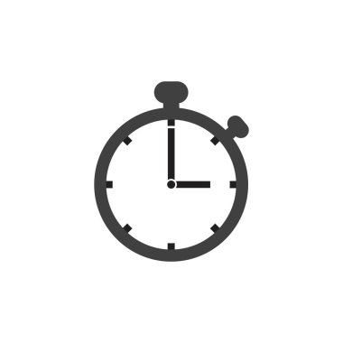 Saat logosu vektör şablonu çizim tasarımı