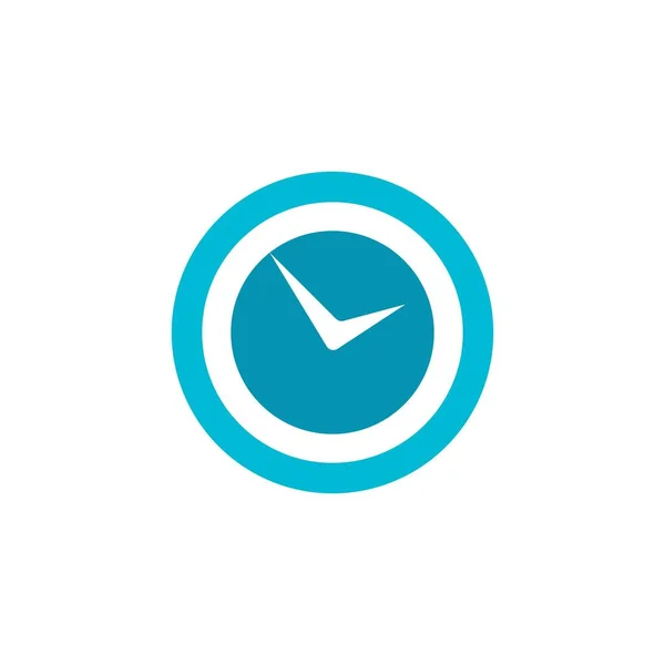 Reloj Logotipo Icono Vector Plantilla Ilustración Diseño — Archivo Imágenes Vectoriales