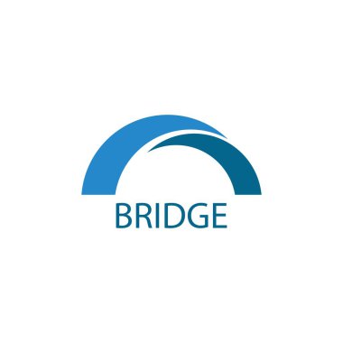 Köprü Logosu Şablonu vektör illüstrasyon tasarımı