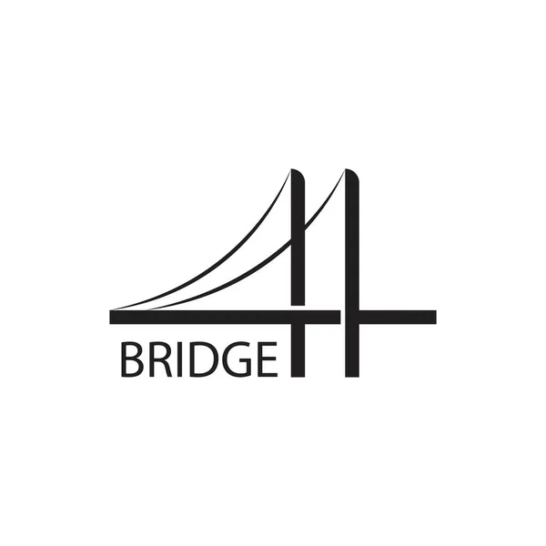 Конструкция Векторной Иконки Логотипом Моста — стоковый вектор