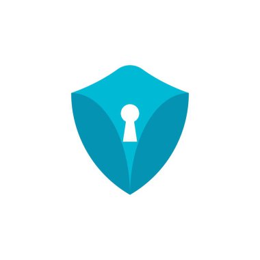 asma kilit logo vektör şablonu çizimi