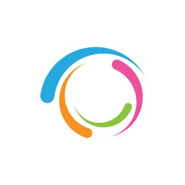 daire logo vektör şablonu çizimi