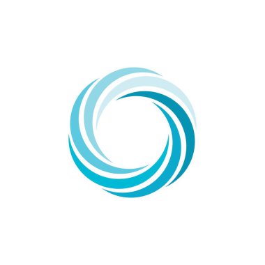 daire logo vektör şablonu çizimi