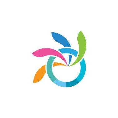 daire logo vektör şablonu çizimi