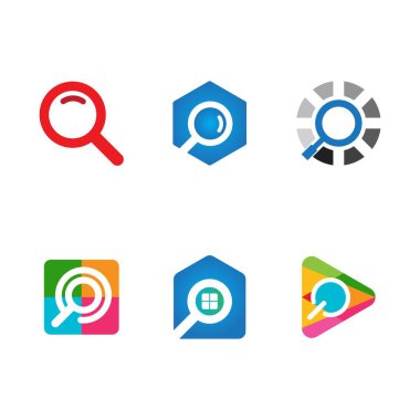 arama logo vektör şablonu illüstrasyon tasarımı