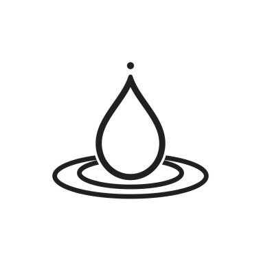 su damlası ikon vektör tasarımı çizimi doğal