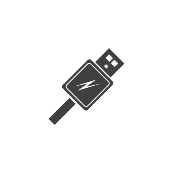 Usb Pictogram Vector Template Ontwerp Illustratie — Stockvector