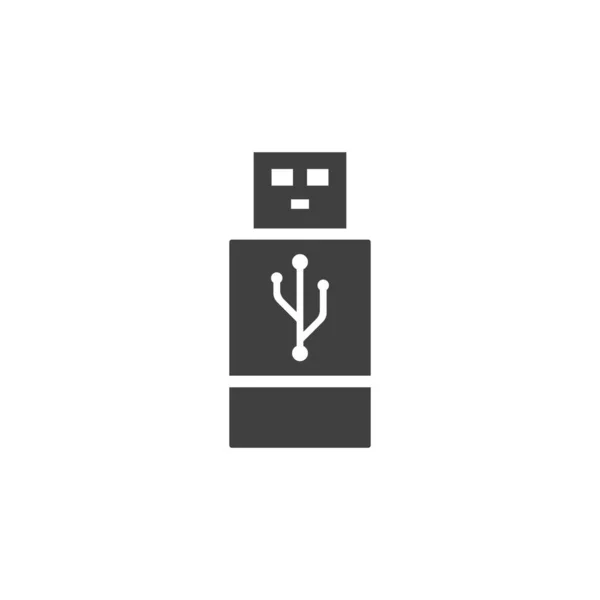 Usb Pictogram Vector Template Ontwerp Illustratie — Stockvector