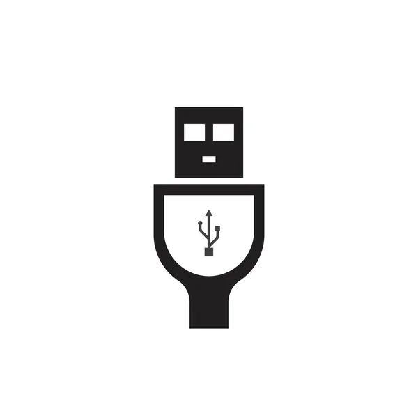 Usb Icon Vektor Vorlage Design Illustration — Stockvektor