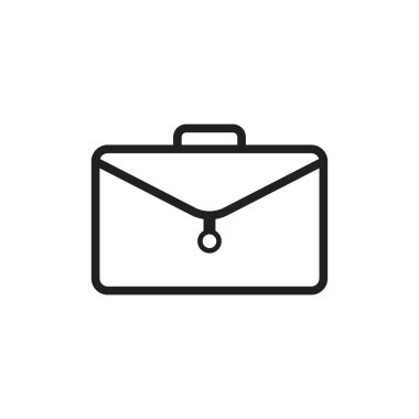 Evrak çantası simgesi vektör düz çizim tasarımı