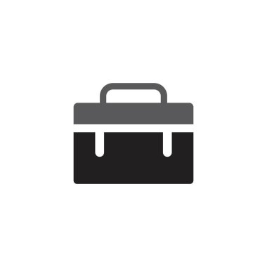 Evrak çantası simgesi vektör düz çizim tasarımı