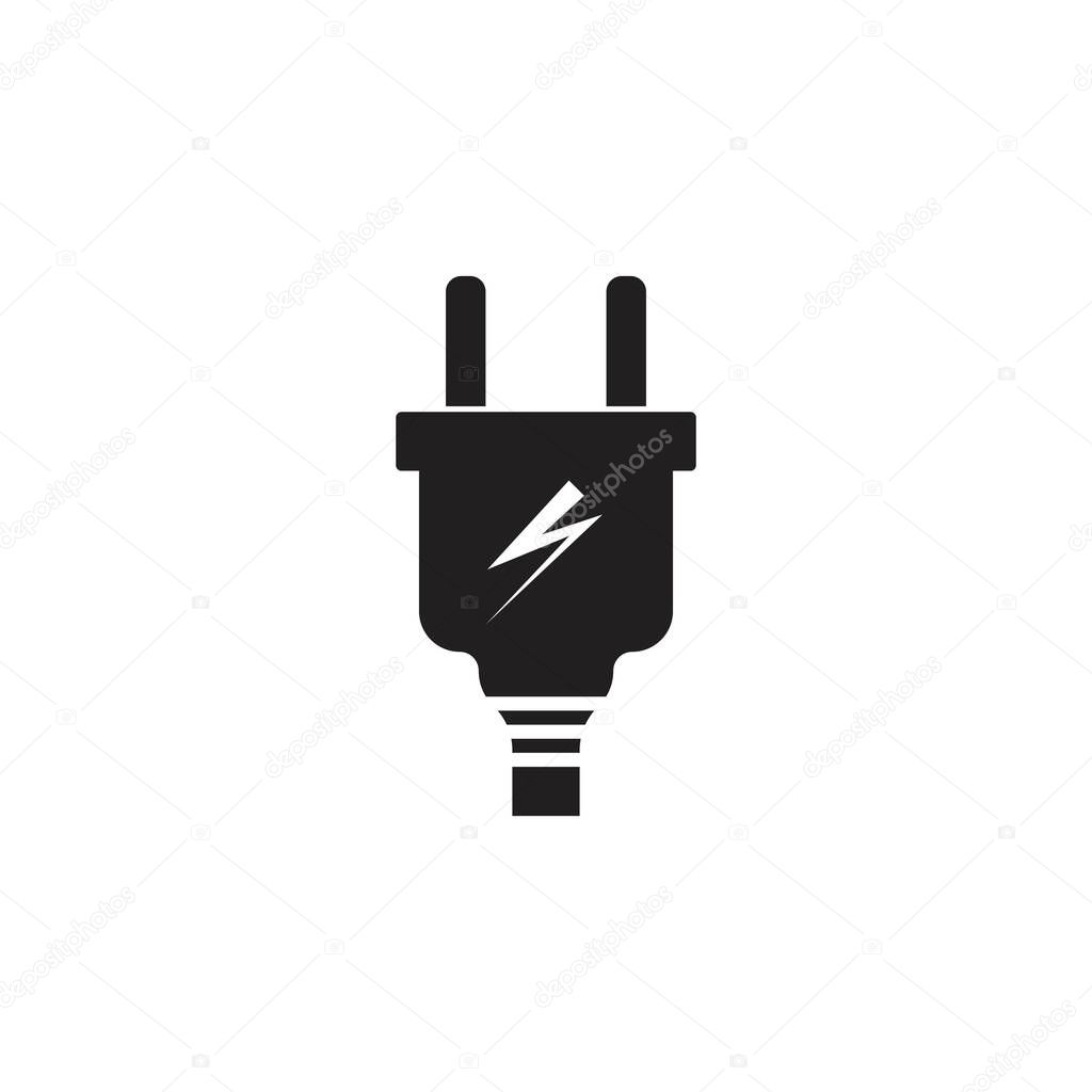 Piug in electric vector icon illustration design