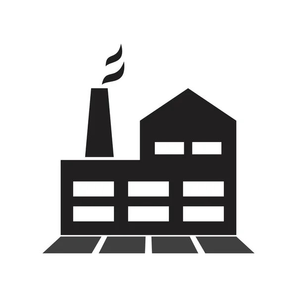 Factory Building Industrial Vector Icon Illustration Design — Stock Vector
