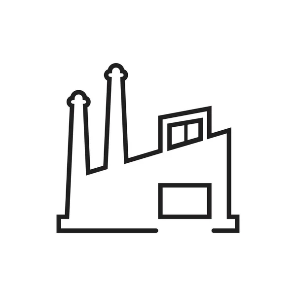 工場ビル産業用ベクトルアイコンイラストデザイン — ストックベクタ