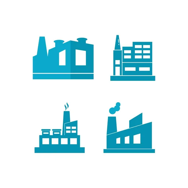 Factory Building Industrial Vector Icon Illustration Design — Stock Vector