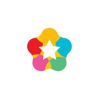 Yıldız Logosu Şablonu vektör illüstrasyon tasarımı