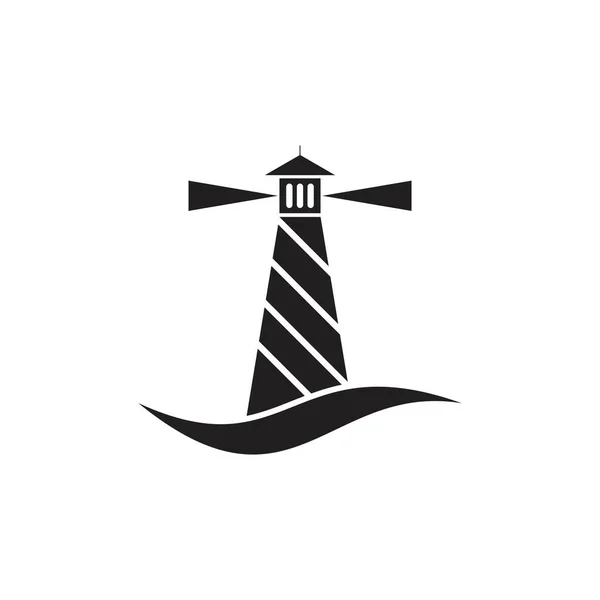 Leuchtturm Logo Vorlage Vektor Illustration Design — Stockvektor