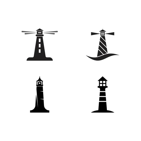 Light House Logo Şablonu Vektör Çizimi Tasarımı — Stok Vektör