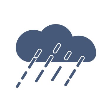 Yağmur logosu Meteoroloji şablonu çizimi