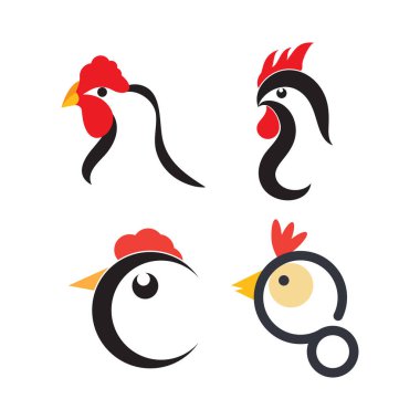 Chiken logo horoz hayvan şablonu resim tasarımı