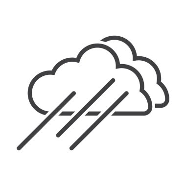 Yağmur logosu Meteoroloji şablonu çizimi