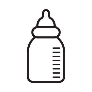 bebek süt şişesi logo şablonu resimleme