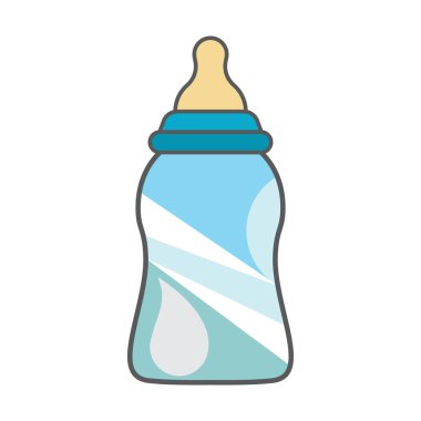 bebek süt şişesi logo şablonu resimleme