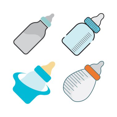 bebek süt şişesi logo şablonu resimleme